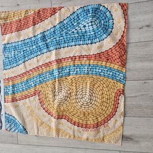 Colorful Silk Scarf with Abstract Design